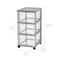 Iris® 3-Drawer Narrow Plastic Storage Drawer, Gray, Set of 2